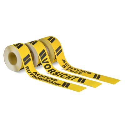m2-Antirutschbelag Warnmarkierung schwarz/gelb mit Text (Rolle) 