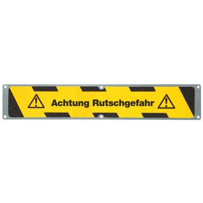 Antirutschplatte Aluminium Warnmarkierung mit Text 