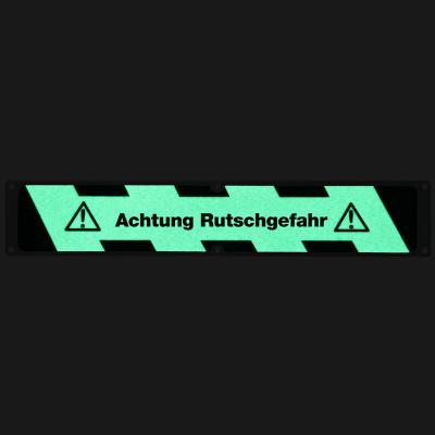 Antirutschplatte Aluminium Nachleuchtend mit Text 