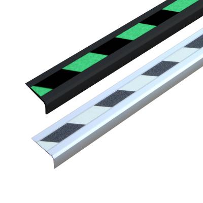 Antirutschtreppenkantenprofil Aluminium Nachleuchtend SG, selbstklebend 